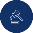Gavel icon representing compliance with tax laws and financial services offered by Mark Rivera CPA.