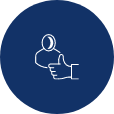 Tax consultation icon featuring a hand giving a thumbs up, symbolizing expert tax services and client satisfaction at Mark Rivera CPA.