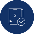 Icon representing tax documents with a dollar sign and check mark, symbolizing reliable tax preparation and compliance services by Mark Rivera CPA.